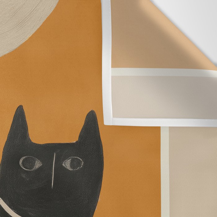 Abstract Black Cats Wall Tapestry Gallery Image 3