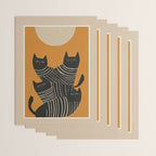 Abstract Black Cats Wrapping Paper Gallery Image 3