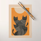 Abstract Black Cats Wrapping Paper Gallery Image 1