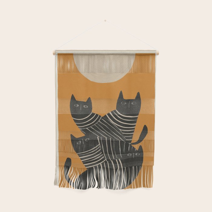Abstract Black Cats Wall Hanging Gallery Image 1