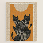 Abstract Black Cats Jigsaw Puzzle Gallery Image 1