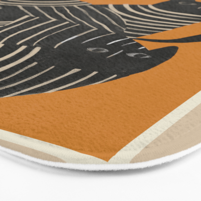 Abstract Black Cats Bath Mat Gallery Image 3