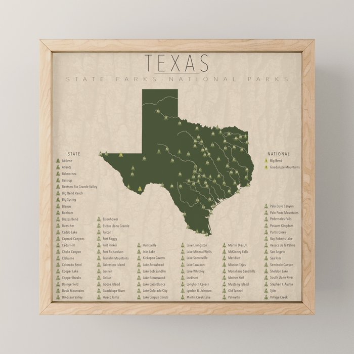 Texas Parks Mini Art Print Gallery Image 1