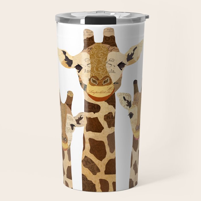 Giraffe Collage Travel Mug Gallery Image 1