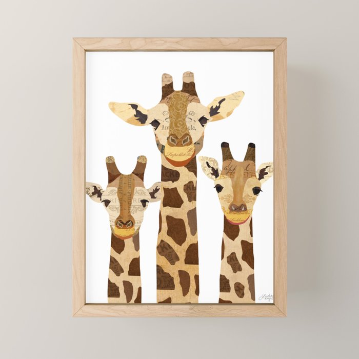 Giraffe Collage Mini Art Print Gallery Image 1