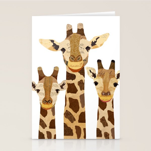 Giraffe Collage Stationery Card Gallery Image 2