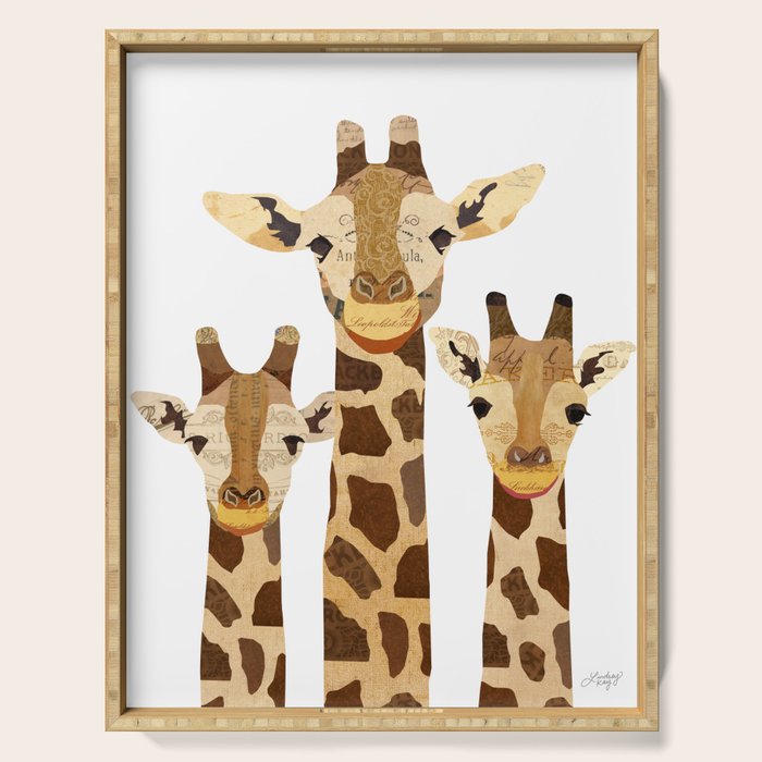 Giraffe Collage Serving Tray Gallery Image 1