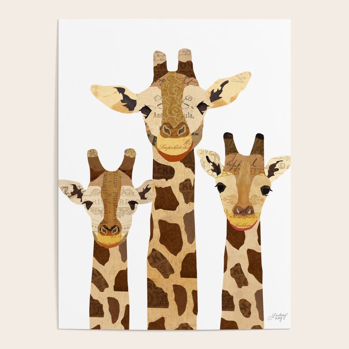 Giraffe Collage Poster Gallery Image 4