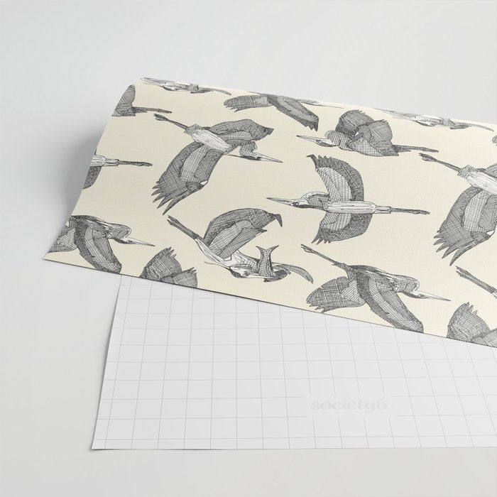 great blue herons pearl Wrapping Paper Gallery Image 2