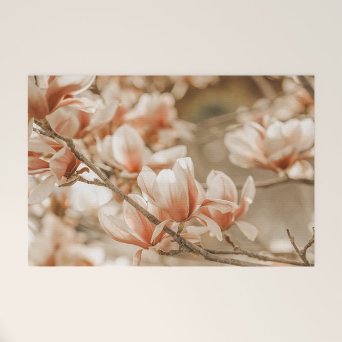 MAGNOLIA PEACH BLOSSOM TREE Welcome Mat Gallery Image 1