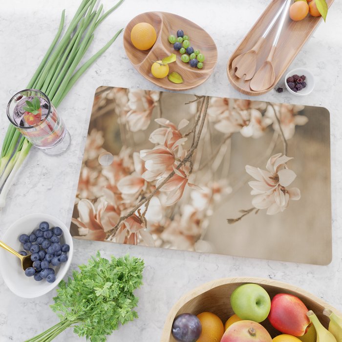 MAGNOLIA PEACH BLOSSOM TREE Cutting Board Gallery Image 2