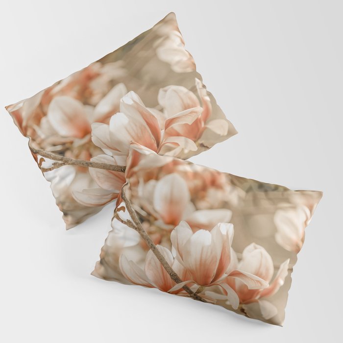MAGNOLIA PEACH BLOSSOM TREE Pillow Sham Gallery Image 3