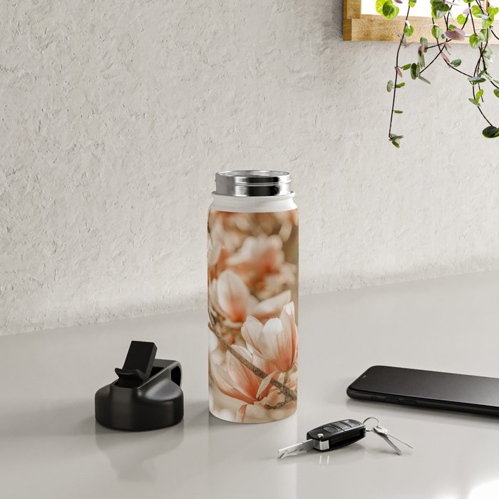 MAGNOLIA PEACH BLOSSOM TREE Water Bottle Gallery Image 4