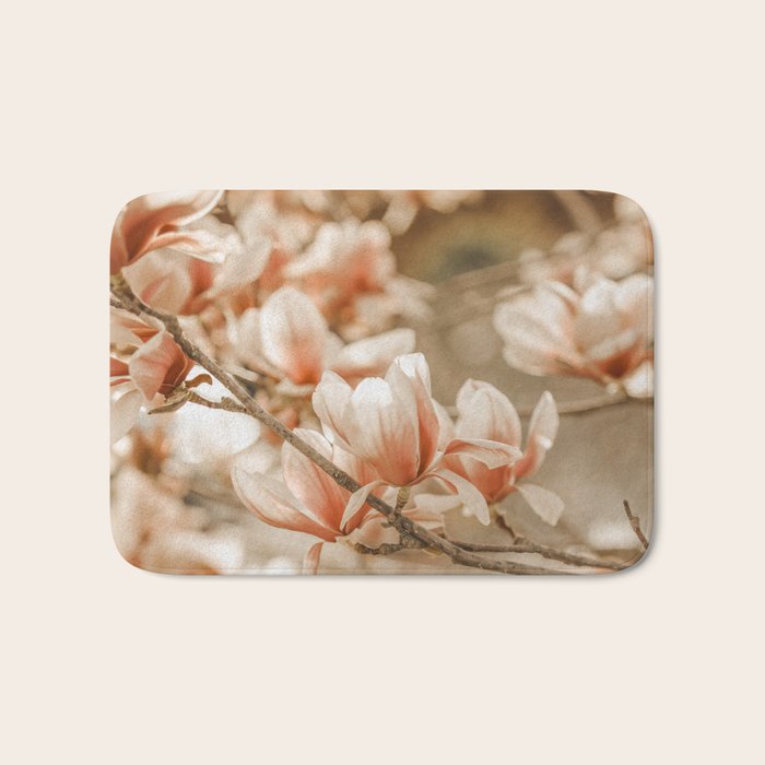 MAGNOLIA PEACH BLOSSOM TREE Bath Mat Gallery Image 1