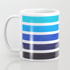 Colorful Blue Stripe Pattern Coffee Mug Gallery Image 3