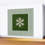 Snowflake Green Striped Wall Mural Gallery Image 2