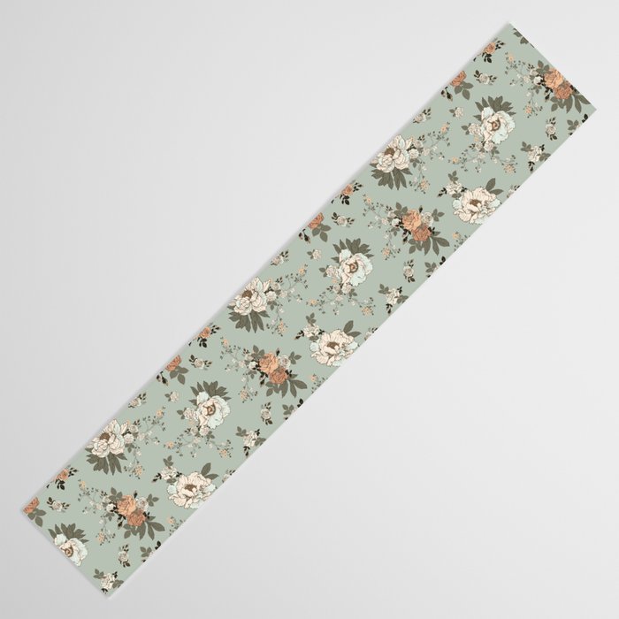 romantic pattern with lush peonies Table Runner Gallery Image 3