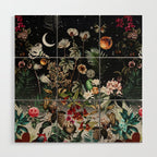 Future Garden Botanical Night Wood Wall Art Gallery Image 1