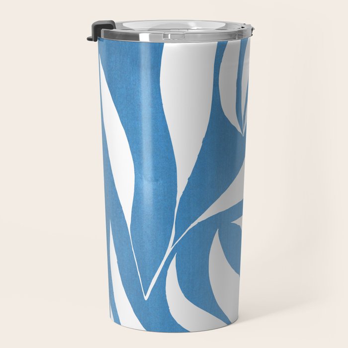 Pastel Blue Bush Travel Mug Gallery Image 3