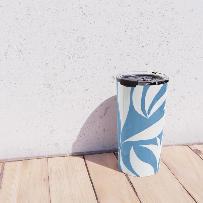 Pastel Blue Bush Travel Mug Gallery Image 4