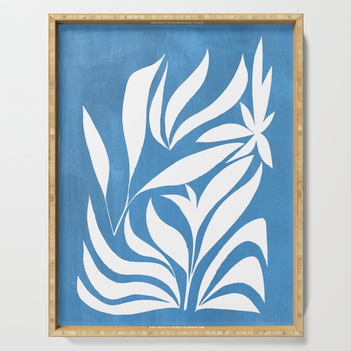 Pastel Blue Bush Serving Tray Gallery Image 1