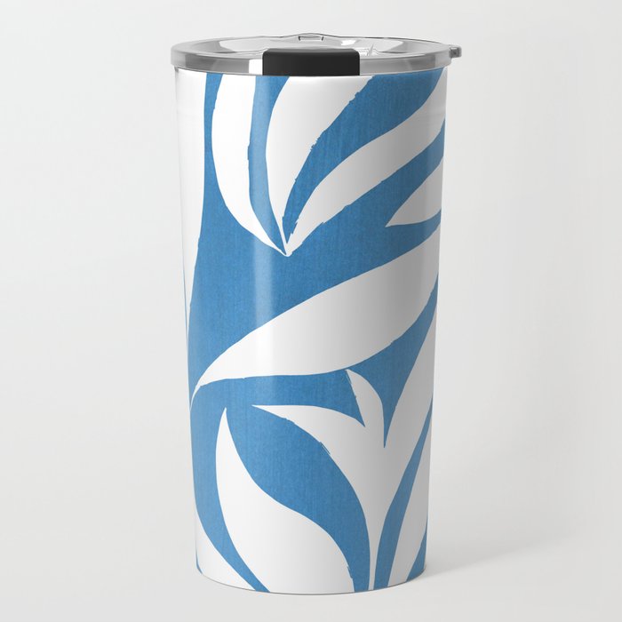 Pastel Blue Bush Travel Mug Gallery Image 1