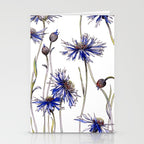 Blue Cornflowers, Illustration Stationery Card Gallery Image 2
