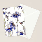 Blue Cornflowers, Illustration Stationery Card Gallery Image 2