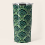 Green Art Deco Papyrus Travel Mug Gallery Image 1