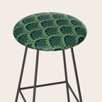 Green Art Deco Papyrus Stool Gallery Image 2