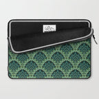 Green Art Deco Papyrus Laptop Sleeve Gallery Image 2