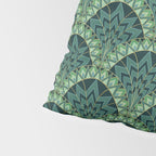 Green Art Deco Papyrus Pillow Sham Gallery Image 4