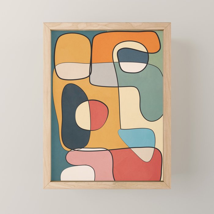 Abstract Line Art 07 Mini Art Print Gallery Image 1