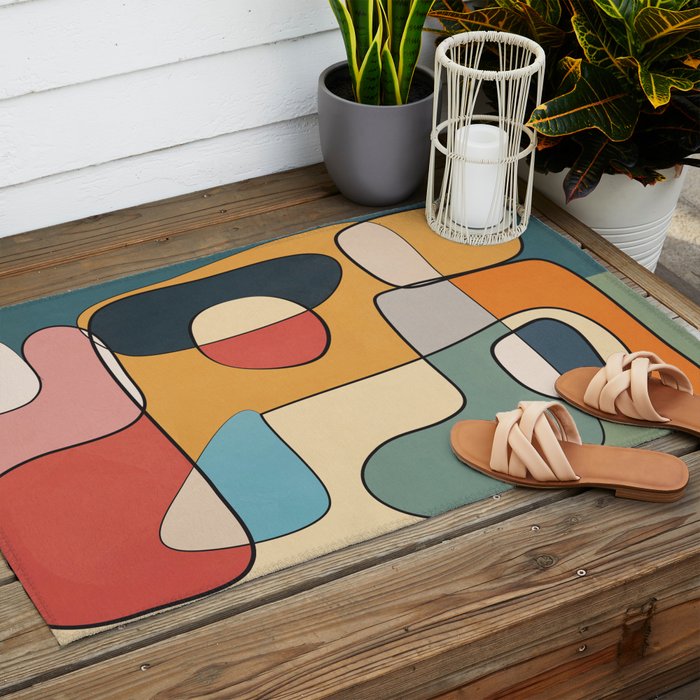 Abstract Line Art 07 Outdoor Rug Gallery Image 2