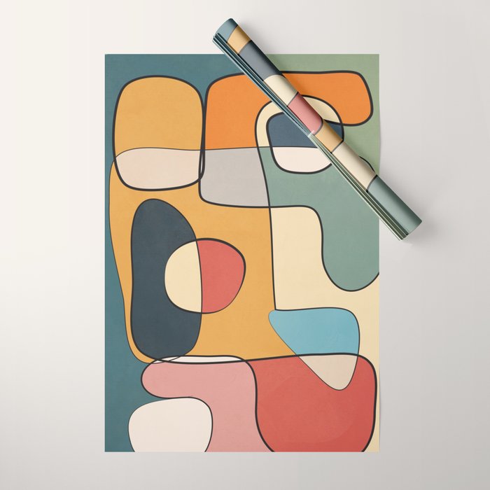 Abstract Line Art 07 Wrapping Paper Gallery Image 1