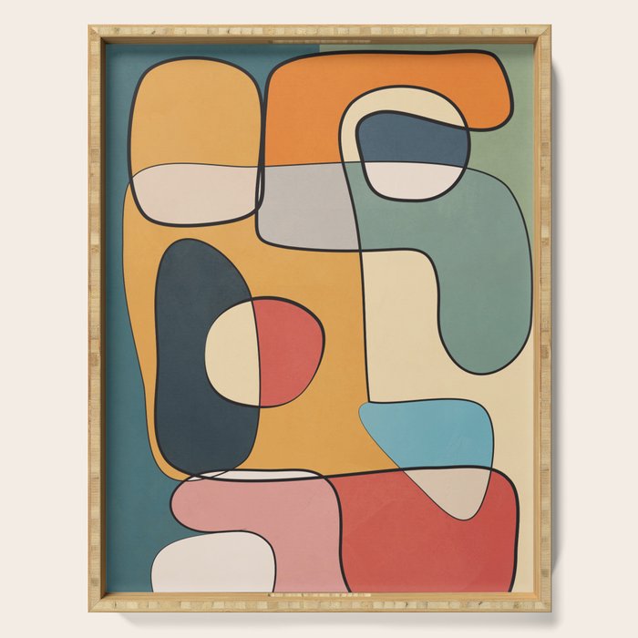 Abstract Line Art 07 Serving Tray Gallery Image 1