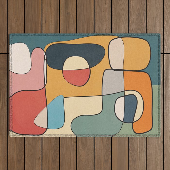 Abstract Line Art 07 Outdoor Rug Gallery Image 1