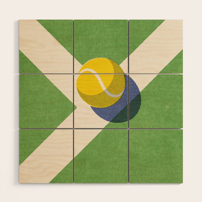 BALLS / Tennis - grass court I Wood Wall Art Gallery Image 1