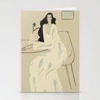 two girls with a flower Stationery Card Gallery Image 2