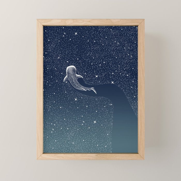 Star Eater COLOR GRAD -  turquoise Mini Art Print Gallery Image 1