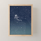 Star Eater COLOR GRAD -  turquoise Mini Art Print Gallery Image 1
