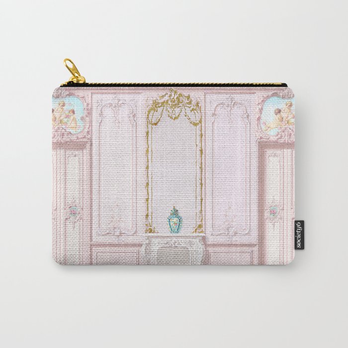 Pink Parisian Apartment Diorama Carry All Pouch