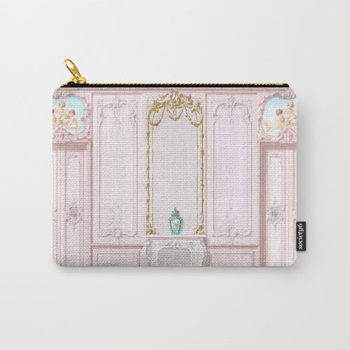 Pink Parisian Apartment Diorama Carry All Pouch