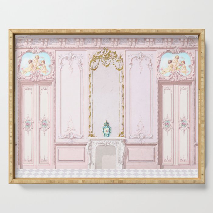 Pink Parisian Apartment Diorama Serving Tray Gallery Image 1