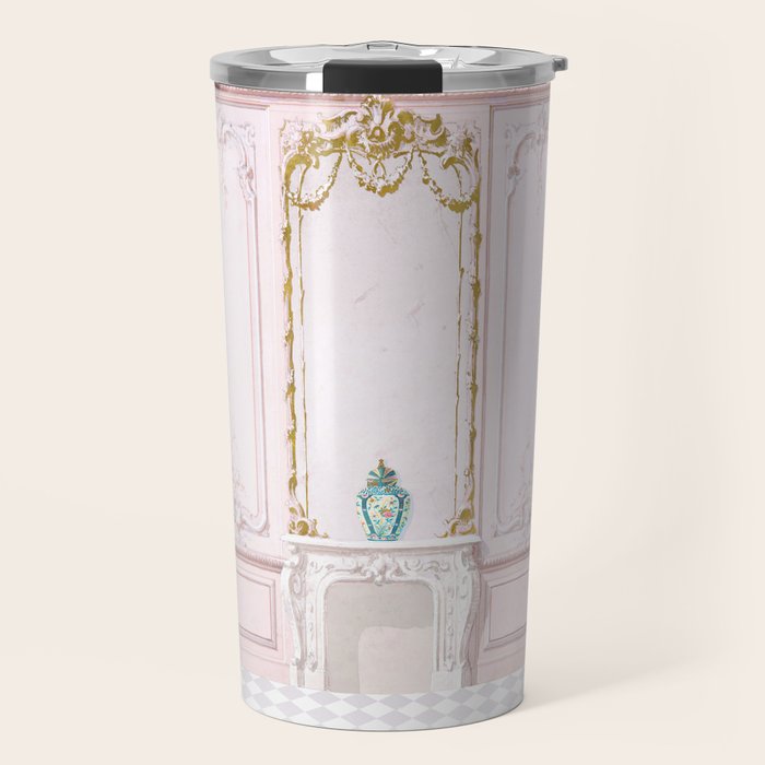 Pink Parisian Apartment Diorama Travel Mug Gallery Image 1