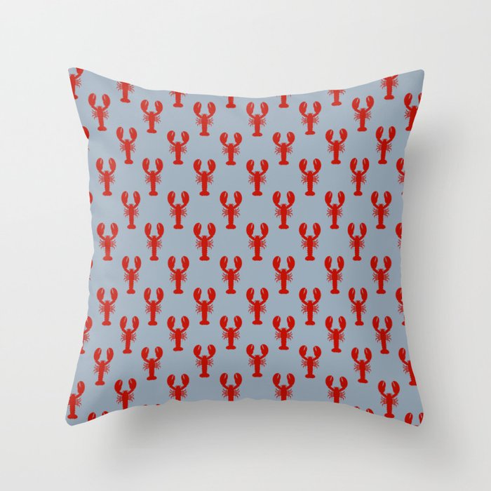 cape cod lobsters Throw Pillow Gallery Image 6
