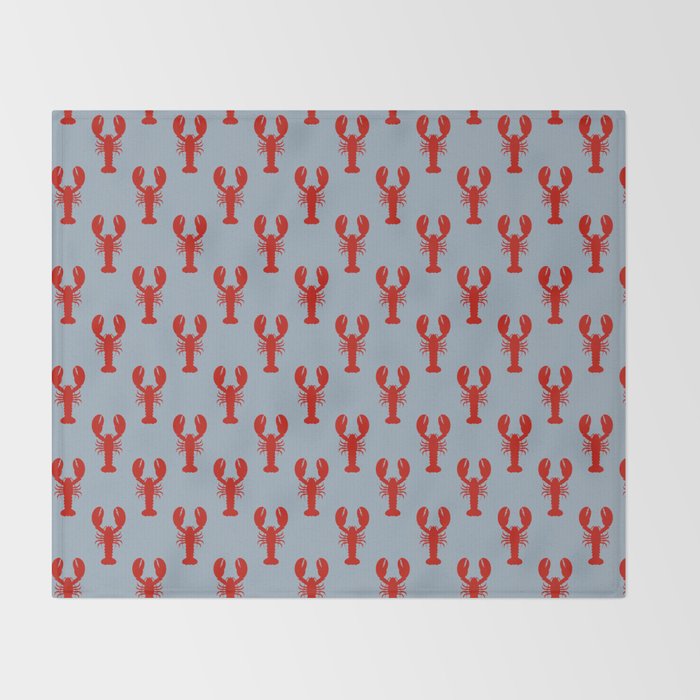cape cod lobsters Throw Blanket Gallery Image 2
