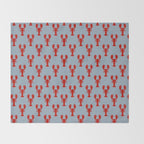 cape cod lobsters Throw Blanket Gallery Image 2