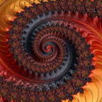 Feathery Flow - Red Fractal Art Coffee Mug Gallery Image 2