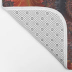 Feathery Flow - Red Fractal Art Bath Mat Gallery Image 2